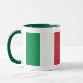 Ringer Tasse grün Italien Fahne Mok (Links)