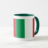 Ringer Tasse grün Italien Fahne Mok (Voorkant rechts)