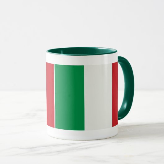 Ringer Tasse grün Italien Fahne Mok (Voorkant rechts)