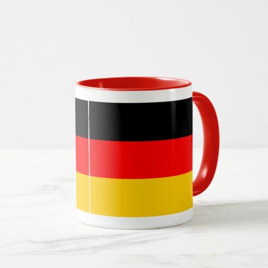 Ringer Tasse rot Deutschland Fahne Mok (Voorkant rechts)