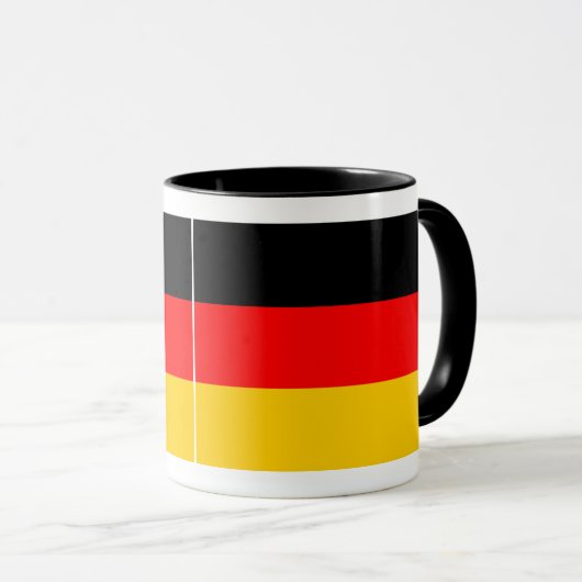 Ringer Tasse schwarz Deutschland Fahne Mok (Voorkant rechts)