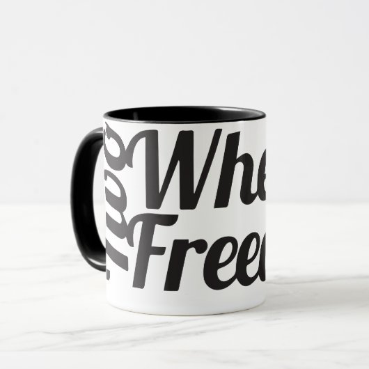 Ringer Two Wheels to Freedom mok (Voorkant links)