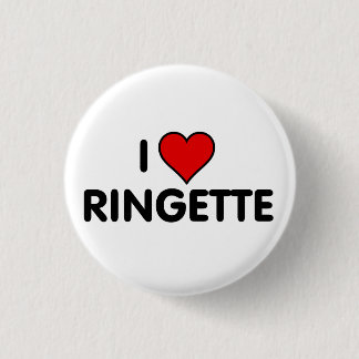 Ringette Button - "I Love Ringette"