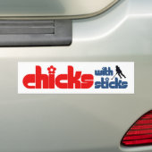Ringette "Chicken with Sticks" Bumperstickers (Op auto)