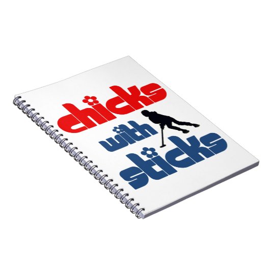 Ringette "Chicken with Sticks" spiral Notebook Notitieboek (Rechterzijde)