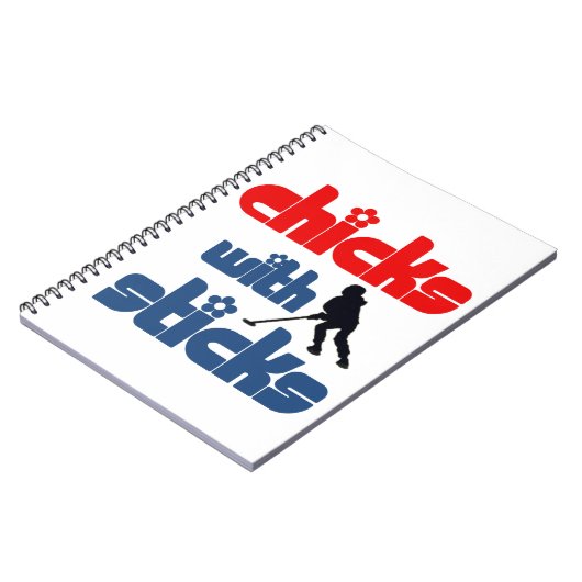 Ringette "Chicken with Sticks" spiral Notebook Notitieboek (Linkerzijde)