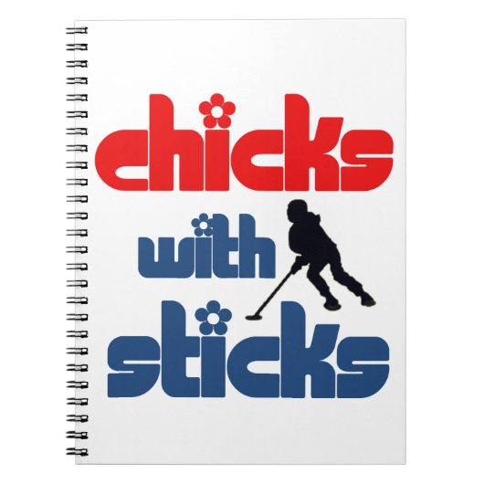 Ringette "Chicken with Sticks" spiral Notebook Notitieboek (Voorkant)