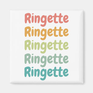 Ringette Cute Retro Ringette Player-cadeaus Magneet