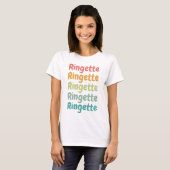 Ringette Cute Retro Ringette Player-cadeaus T-shirt (Voorkant volledig)