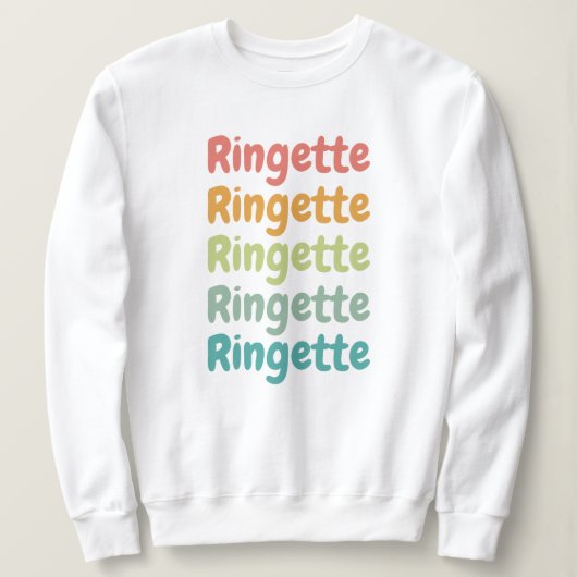 Ringette Cute Retro Ringette Player-cadeaus Trui (Design voorkant)