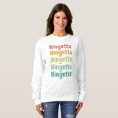 Ringette Cute Retro Ringette Player-cadeaus Trui (Voorkant volledig)