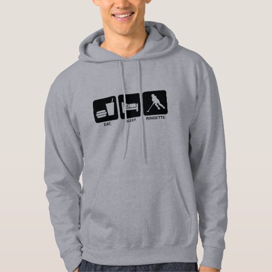Ringette "Eat Sleep Ringette" Gekookt Sweatshirt (Voorkant)