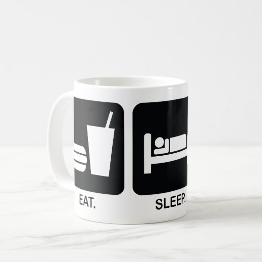 Ringette "Eat Sleep Ringette" Mok (Voorkant links)