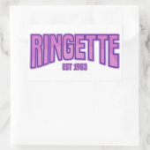 Ringette Est. 1963 T-Shirt Rechthoekige Sticker (Tas)