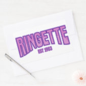 Ringette Est. 1963 T-Shirt Rechthoekige Sticker (Envelop)