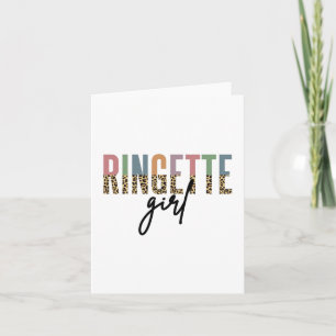 Ringette Girl Cheetah Print   Ringette speler Kaart