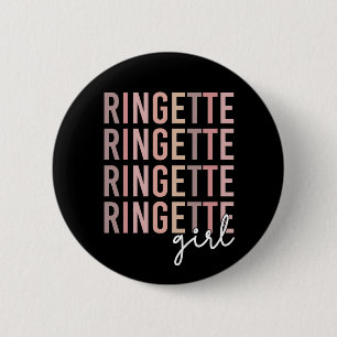 Ringette Girl Giften voor Ringette Player Ronde Button 5,7 Cm