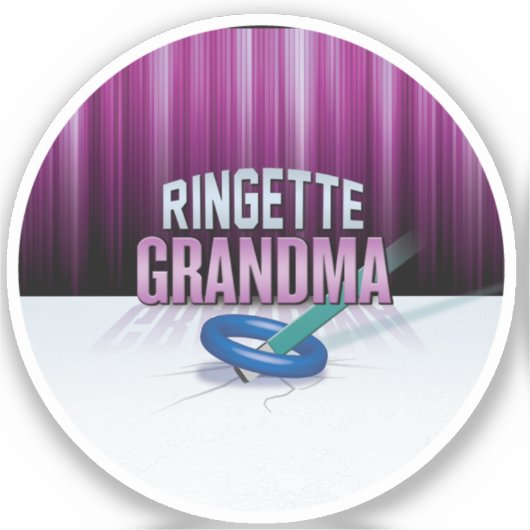'Ringette Grandma' Sticker (Voorkant)