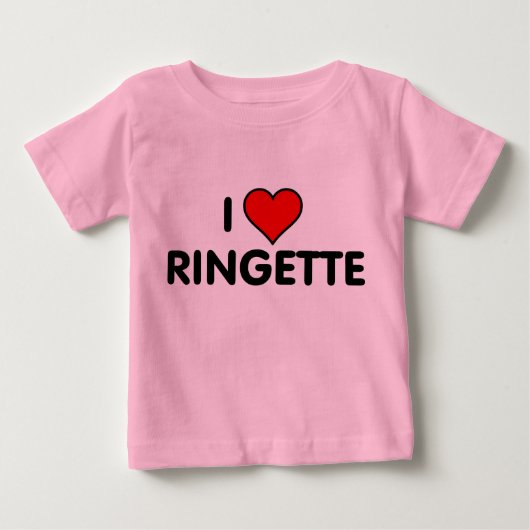 Ringette "I Love Ringette" Kinderen T-Shirt (Voorkant)