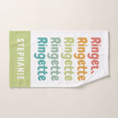 Ringette rugtouwer Ringette Player aangepast Handdoek (Handdoek)