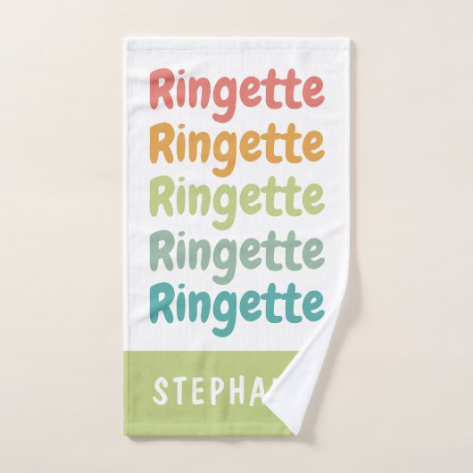 Ringette rugtouwer Ringette Player aangepast Handdoek (Handdoek)