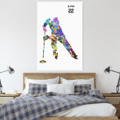 Ringette Speler Canvas Afdruk (Insitu (Slaapkamer))