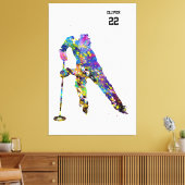 Ringette Speler Canvas Afdruk (Insitu (Woonkamer))