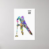 Ringette Speler Canvas Afdruk (Voorkant)