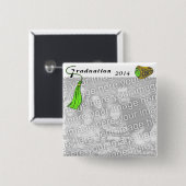 Ringgr. afstuderen vierkante button 5,1 cm (Voorkant /achterkant)