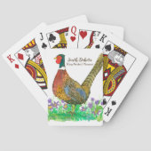 Ringhals fazant South Dakota State Bird Speelkaarten (Achterkant)