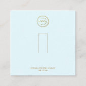 Ringhouder Beeldscherm Licht blauw Logo toevoegen Vierkante Visitekaartje (Voorkant)