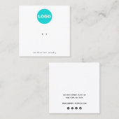 Ringhouder Logo vierkant beeldscherm toevoegen Vie Vierkante Visitekaartje (Voorkant / Achterkant)