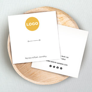 Ringhouder Logo vierkant beeldscherm toevoegen Vierkante Visitekaartje