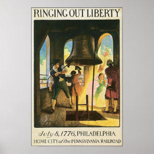 Ringing Out Liberty, 8 juli 1776 Philadelphia Poster