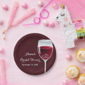 Ringingen in de weduwenkast van Wijnglas Papieren Bordje (Feest)