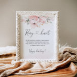 Ringjacht Floral blush roze goudbruin spel Poster<br><div class="desc">Floral blush roze goud Ring jaagt vrijgezellenfeest game Poster. Overeenkomende objecten beschikbaar.</div>