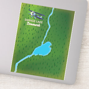 Ringkaart voor kleinere meren Denemarken Sticker