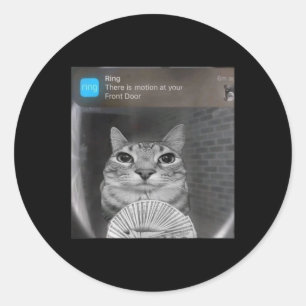 Ringkat met Motion Meme Vervloekt Grappige Mannen Ronde Sticker