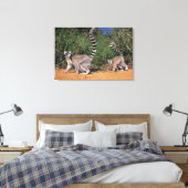 Ringlemuren (Lemur Catta), Berenty Canvas Afdruk (Insitu (Slaapkamer))