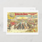 ringling broers circus en lithografie briefkaart (Voorkant / Achterkant)