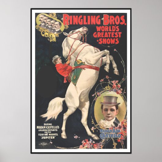 Ringling Bros 1899 CIRCUS POSTER (Voorkant)