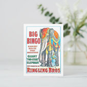  Ringling Bros Circus AD - Reuzenolifant Briefkaart (Staand voorkant)