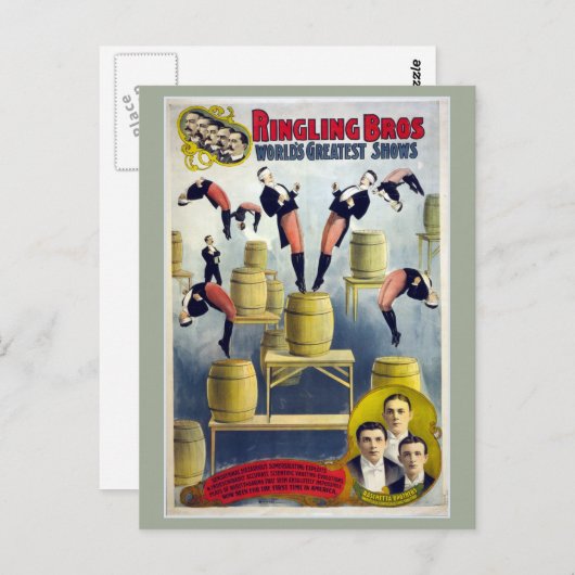 Ringling Bros Circus Briefkaart (Voorkant / Achterkant)