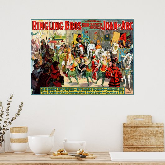 Ringling Bros: Joan of Arc Poster (Keuken)
