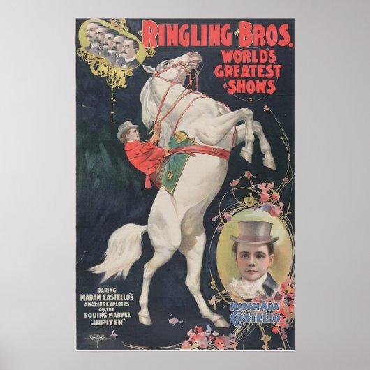 Ringling Bros. - Mevrouw Ada Castello Poster (Voorkant)