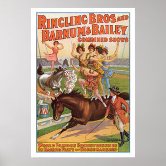 Ringling Bros. Paardenreclame 1910 Poster