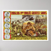 Ringling Bros. Wild Animal Advertisement 1900's Poster (Voorkant)
