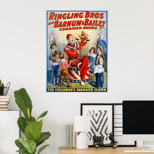 Ringling Brothers & Barnum & Bailey  Clown Poster (Thuiskantoor)