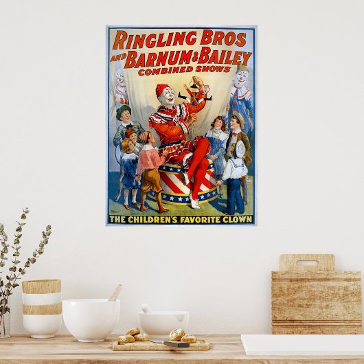 Ringling Brothers & Barnum & Bailey  Clown Poster (Keuken)