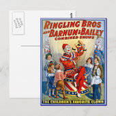 Ringling Brothers & Barnum & Bailey  Clowns Briefkaart (Voorkant / Achterkant)